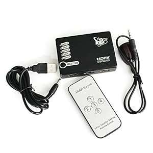 TBS2083 Intelligent 5 x 1 HDMI Switch / Switcher with IR Remote HDMI Splitt (HDMI Switch 5 ports)