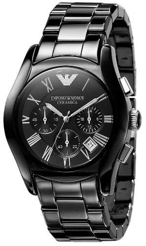 Emporio Armani Men's AR1400 Ceramic Black Chronograph Dial Watch