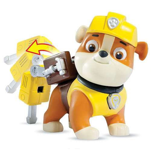 Paw Patrol Action Pack Pup & Badge - Rubble
