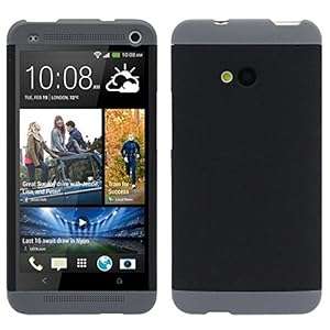 Atdoshop(TM) Tri-color Double Dip Genuine Plastic Shell Case For HTC ONE M7 (Black)
