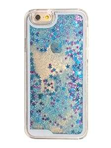 UKANG Liquid Case for iPhone 5Bling Case for iPhone 5Glitter Star Quicksand Case for (Star Blue)