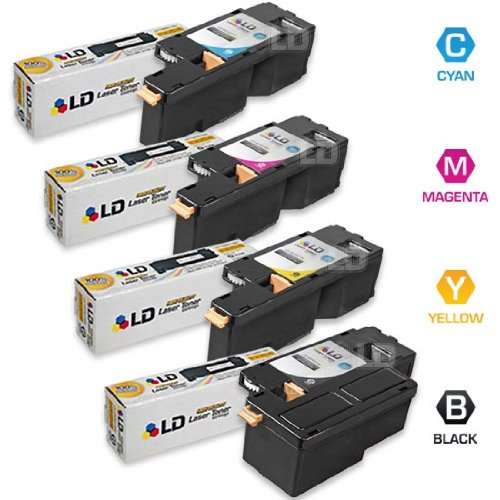 LD © Dell Compatible 1250/1350 Set of 4 High Yield Toner Cartridges: 1(Black/Cyan/Magenta/Yellow)