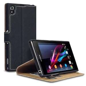 Covert Low Profile PU Leather Wallet Case/Cover/Pouch/Hol... with Viewing Stand for Sony Xperia