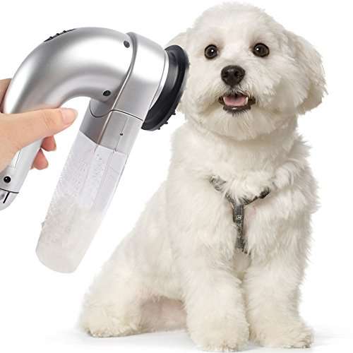 Dog Cat Pet Hair Vacuum Cleaner, AerWo Professional Hair Trimmer Remover Fur Suction Grooming Kit El