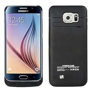 Ultra Samsung Galaxy S6 Edge Edition External 4200 mAh power case cover battery backup a (Black)