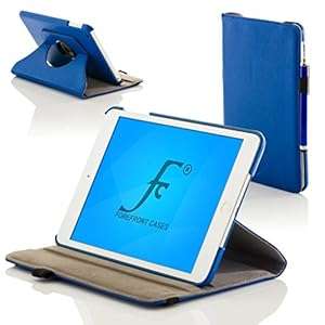ForeFront Cases New Apple iPad Air Rotating Leather Case Cover / Stand with Magnetic Auto (BLUE)