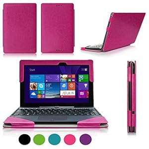 ASUS Transformer Book T100 Case Cover Fyy Fully Armed Leather Case for ASUS Transformer (Magenta)