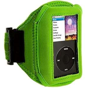 Neon Green Gym Sports Armband Pouch Cover Case for Apple iPod Classic / Video
