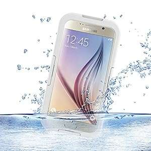 Galaxy S6 /S6 Edge Waterproof Case - Premium WaterProof SnowProof Dust Shock (Waterproof - White)