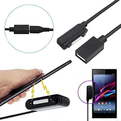 Amjimshop Vovotrade(TM) Micro USB to Magnetic Charger Adapter Cable for Sony Xperia Z1 L39h Z2 Ultra