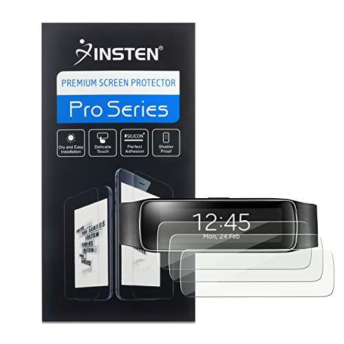 Insten 3-piece set Reusable Screen Protector compatible with Samsung Galaxy Gear Fit
