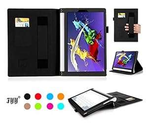 Lenovo Yoga Tablet 2 10 inch Case Cover Fyy Premium Detachable Leather Case Stand Cover w (Black)