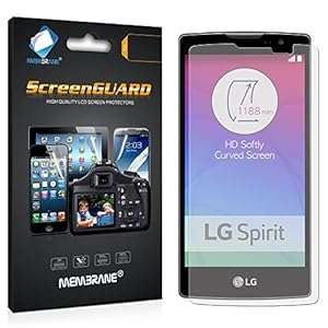 3 x Membrane screen protectors for LG Spirit (4G LTE H440N 3G H420) - Clear Installation Kit