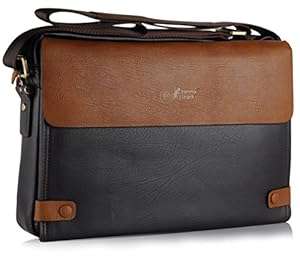 Brown Leather Laptop Travel Bag Case Cover Satchel for 13