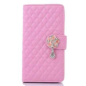 Atdoshop 1PC Rhinestone Flip Wallet Leather Case Cover for Samsung Galaxy Note 4 (Pink)