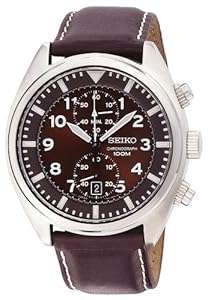 Seiko Men's SNN241 Chronograph Brown Dial Watch