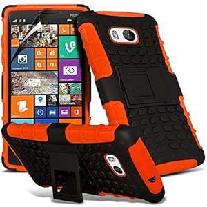 (Orange) Nokia Lumia 930 Mega protective Shockproof Hybrid Silicon Stand C (Shock Proof (Orange))