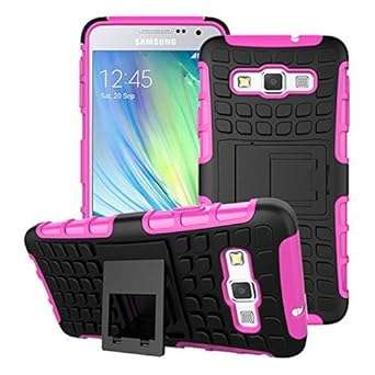 Samsung Galaxy A3 - Premium Quality Shockproof Defender Plastic Hard Back Case Cover Free Clea