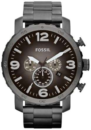Fossil Nate Chronograph Stainless Steel Watch - Smoke