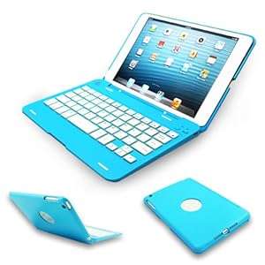 Kamor Apple iPad mini Keyboard Case High Quality Cover with Ultra Slim Bluetoot (Kamor Blue Case)