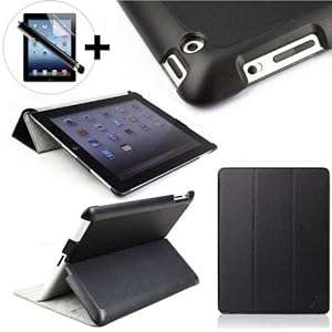 ForeFront Cases New iPad 4 and iPad 3 Luxury Leather Case / Cover Stand - Apple iPad 4 and iPad