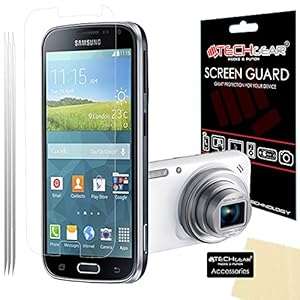 [Pack of 3] TECHGEAR Samsung Galaxy K Zoom (S5 Zoom) ULTRA CLEAR LCD Screen Protect (Ultra Clear)