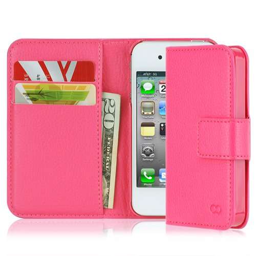 CaseCrown Wallet Case Cover (Cherry Lane) for Apple iPhone 4 / 4S
