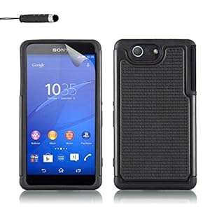 32nd Shock proof dual defender case cover for Sony Xperia Z3 Compact scree (Shock proof - Black)
