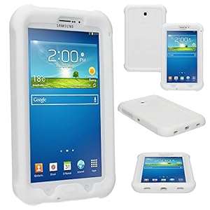 TECHGEAR Bumper Case for Samsung Galaxy Tab 3 7.0 Inch (SM-T210 / SM-T211 / SM-T215) Rugg (WHITE)