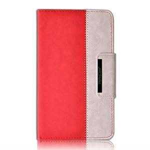 Thankscase Samsung Galaxy Tab S 8.4 Rotating Case with a Bonus Screen Protector Cover (Red+White)