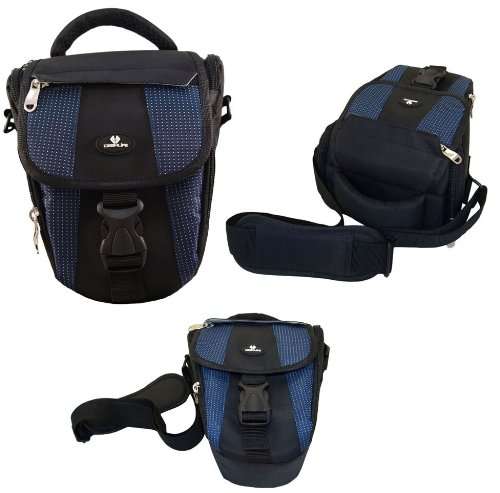 Case4life Black/Blue Digital SlR Camera Bag Holster Carry Case for Nikon SlR D Series - D3100, D3200