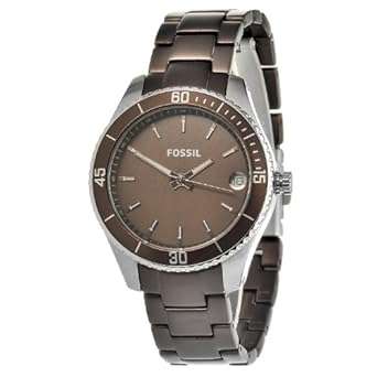 Fossil Women's ES3041 Stella Mini Brown Aluminum and Stainless Steel Watch