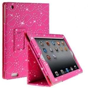Diamond Bling Sparkly Gem Glitter Leather Flip Case Cover Pouch For Apple Ipad 2nd / 3rd / 4th Gener