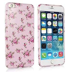 iHarbort iPhone 6 Plus case - soft TPU silicone painting flower sleeve case bag pouch for (5.5