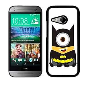 HARD CASE COVER FITS HTC ONE MINI 2 MINION BATMAN DESIGN BLACK SIDE