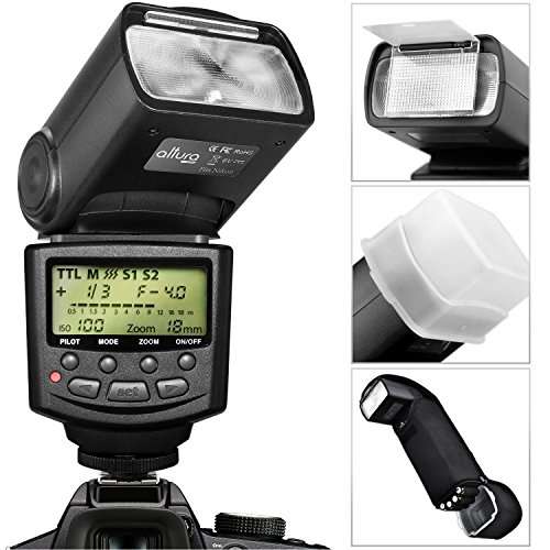Altura Photo Professional I-TTL Auto-Focus Dedicated Flash (AP-N1001) for NIKON DSLR Cameras includi