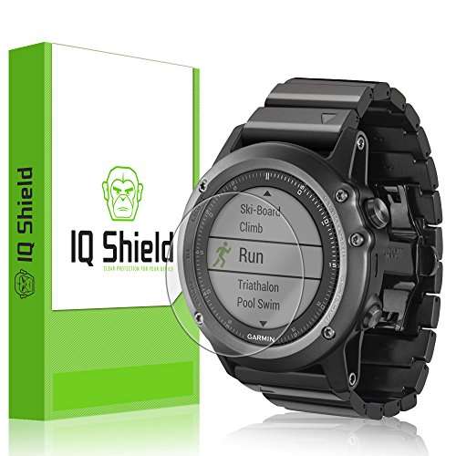 Garmin Fenix 3 Screen Protector, IQ Shield LiQuidSkin (6-Pack) Full Coverage Screen Protector for Ga