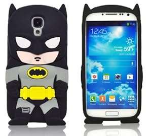 Black 3D Batman Pattern Soft Silicone Case Cover For Samsung Galaxy S4 I9500