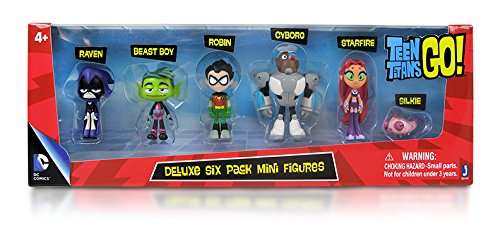 Teen Titans Go Teen Titans Action Figure (6-Pack), 2"
