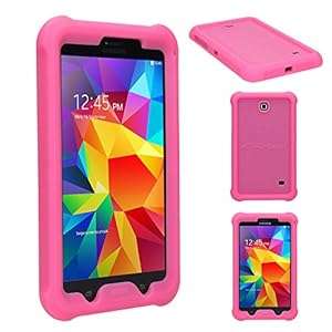 TECHGEAR Bumper Case for Samsung Galaxy Tab 4 7.0 Inch (SM-T230 / SM-T231 / SM-T235) Rugge (PINK)