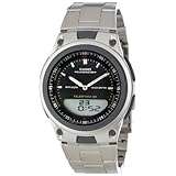 CASIO Men's Ana-Digi 10-Year Battery Bracelet Watch (BLACK RD ST)