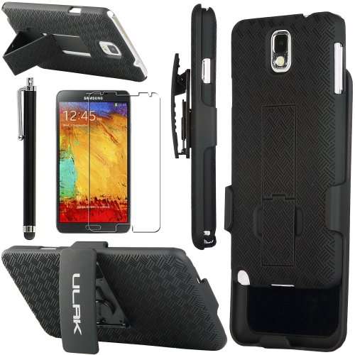 Note 3 Case, Galaxy Note 3 Case - ULAK Rugged Hybrid Hard Case Cover and Belt Clip Holster for Samsu
