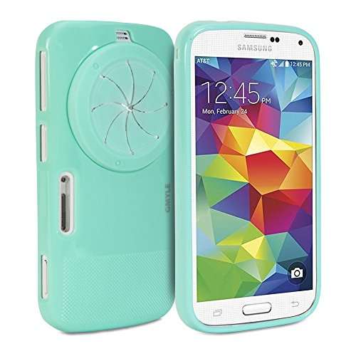 Galaxy K Zoom Case, GMYLE Zoom Case with Lens Cover for Samsung Galaxy K (S5 Zoom) - Mint Green TPU