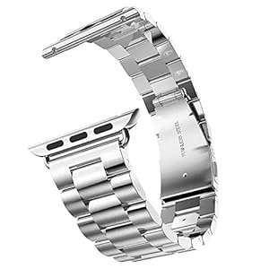 Apple Watch Stainless Steel Band - Strap with 38mm/42mm Adapters to fit iWatch Sport and E (38mm)