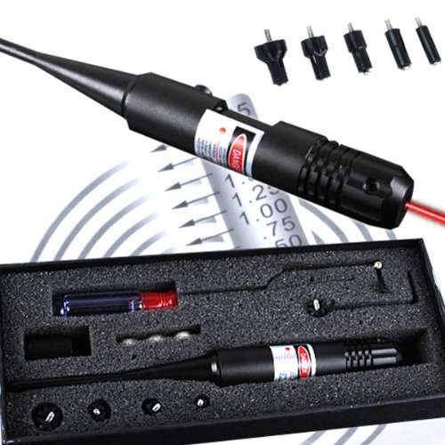 Cvlife .22 to .50 Caliber Rifle Gauge Boresight Red Dot Laser Boresighter Bore Sighter