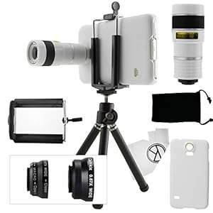 Samsung Galaxy S5 Camera Lens Kit including an 8x Telephoto Lens / Fisheye Lens / 2 in 1 Macro