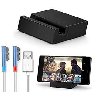 Malloom Magnetic USB W/LED Cable Desktop Dock Charging for Sony Xperia Z3 / Z3 Compact (Blue)