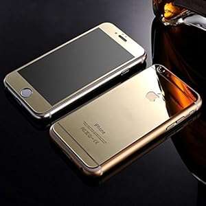 coverme571@coverme571@ 100% Genuine Screen Gaurd Mirror Tempered Glass Front An (back front gold)