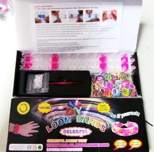 5328 pcs Assorted Rainbow Loom Band+Board Kit Set/Rubber/Color/Kids Craft N-Mega Mix