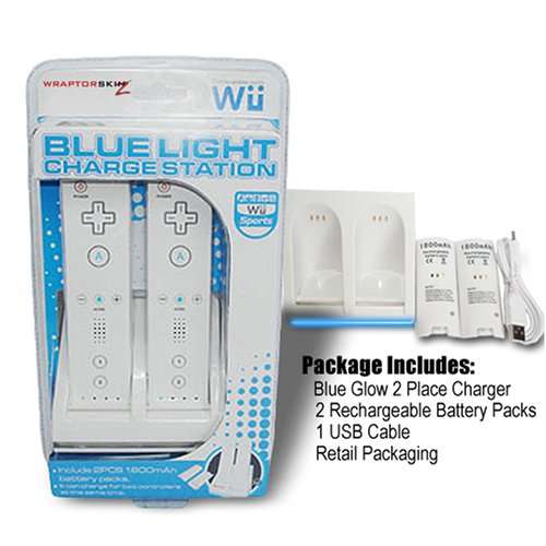 Blue Light Charge Station for Nintendo Wii Remote